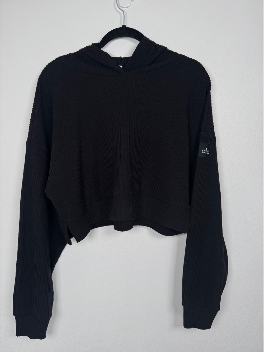 ALO Muse Ribbed Hoodie Size Medium